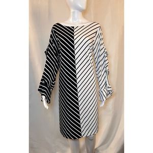 Alfani Colorblocked Ruffle-Seeve Flounce Dress Size 10